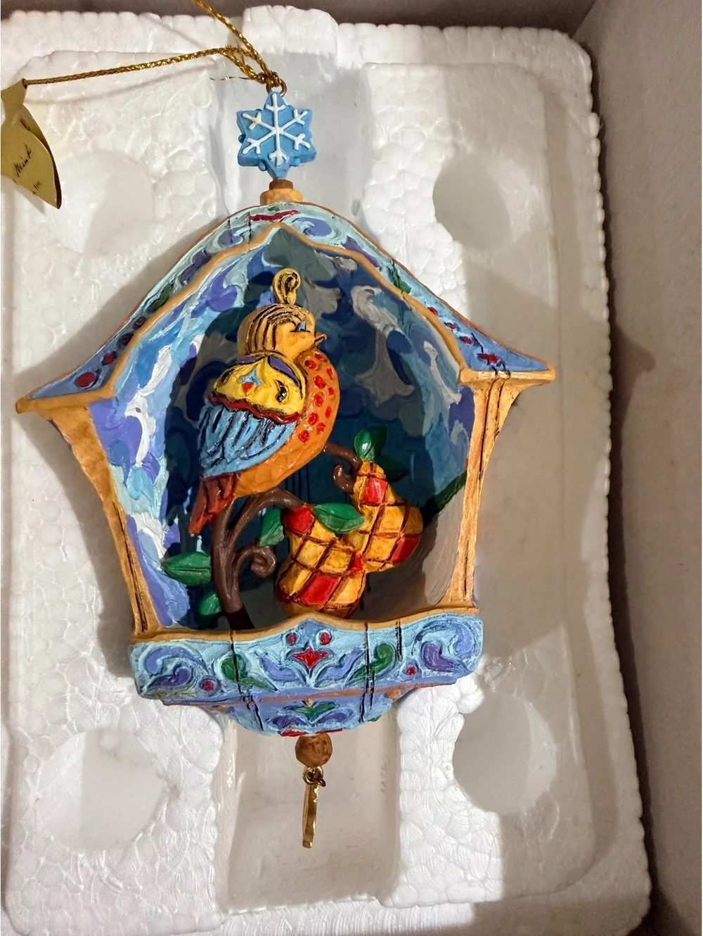 Set of 6 Annual Hand-Painted Jim Shore Christmas OrnamentsFrom Danbury Mint
